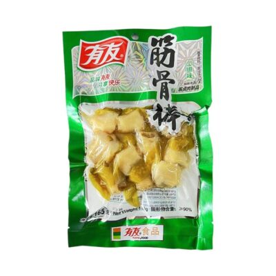Youyou Pickled Chicken Cartilage (Green Pepper) 165g - Shan Jiao Green Chili Flavor