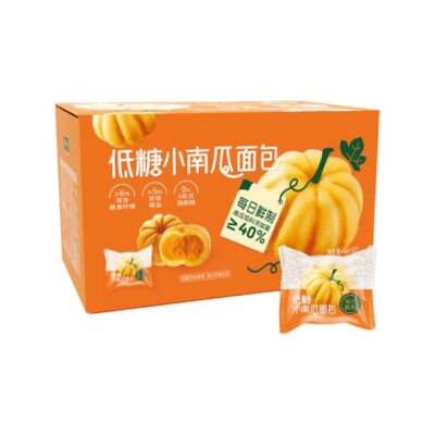 TASTY ELF Low-Sugar Mini Pumpkin Bread 1.1kg – Individually Wrapped Soft Buns – Limited Import