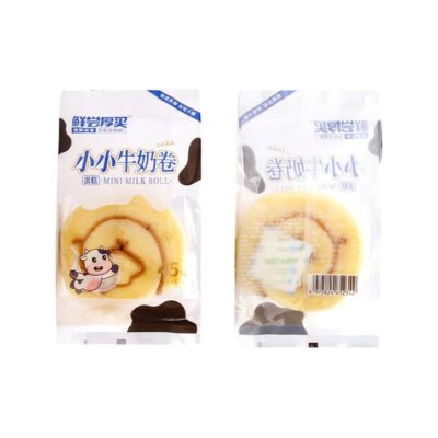 Xianchang Houmai Mini Milk Roll Cake 80g - Soft Swiss Roll with Milky Cream Filling