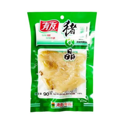 Youyou Pork Skin Jelly – Sansho Pepper Flavor 90g - Green Sichuan Pepper Pickled Snack