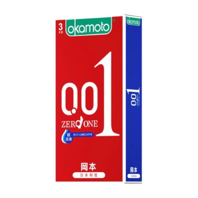 Okamoto Zero One 0.01 mm Extra Lubricated Ultra‑Thin Condoms - 3 Pack