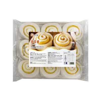 Hua Xiaocheng Frozen Lotus Rolls 450g (9 Pieces) - Chinese Steamed Flower Rolls (Mantou)