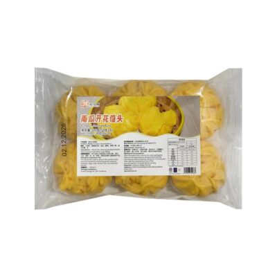 Hua Xiaocheng Frozen Pumpkin Blossom Steamed Buns - 6 Pieces, 300 g - Chinese Mantou