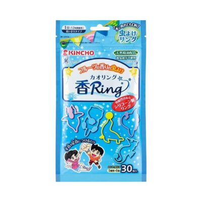 Kincho Kaoring Mosquito Repellent Rings – Fruit Scent (Blue) 30 Pieces - DEET-Free Silicone Wristbands