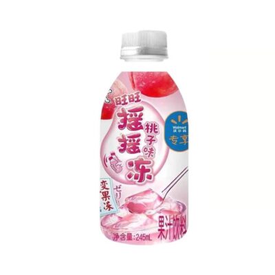 Want Want Shake‑Shake Jelly Drink – Peach 245ml - Chewy Peach Jelly Beverage