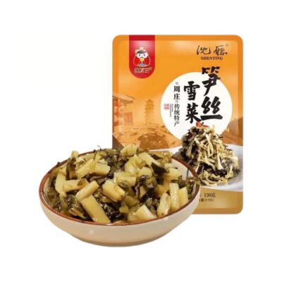 Shen Wansan Bamboo Shoots with Xuecai (Pickled Mustard Greens) - 130g