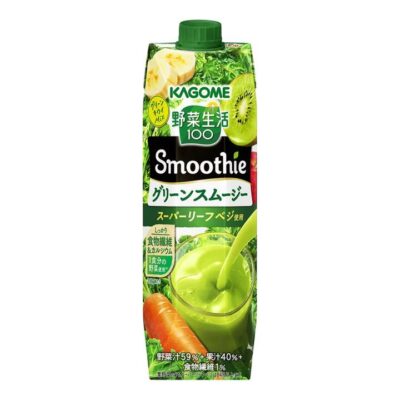 Kagome Yasai Seikatsu 100 Green Smoothie 1000g - Vegetable & Fruit Blend Drink