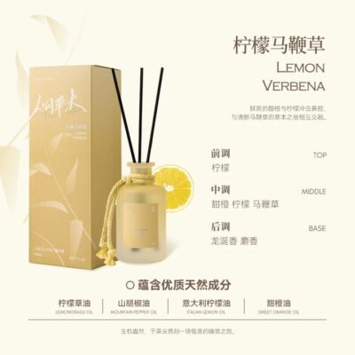 Airguard Lemon Verbena Reed Diffuser 150ml - Fresh Citrus & Herb Home Fragrance
