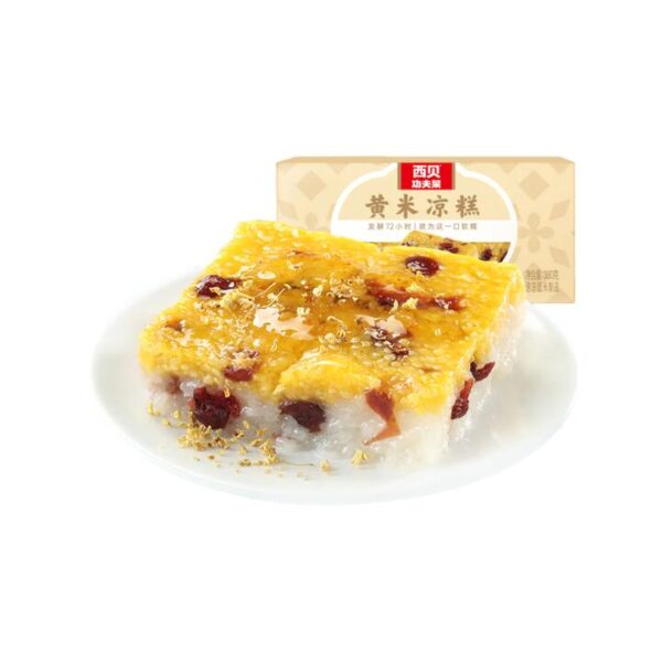 Xibei Kungfu Dishes Frozen Yellow Millet Chilled Cake with Red Dates & Osmanthus 380g - Traditional Chinese Lianggao Dessert