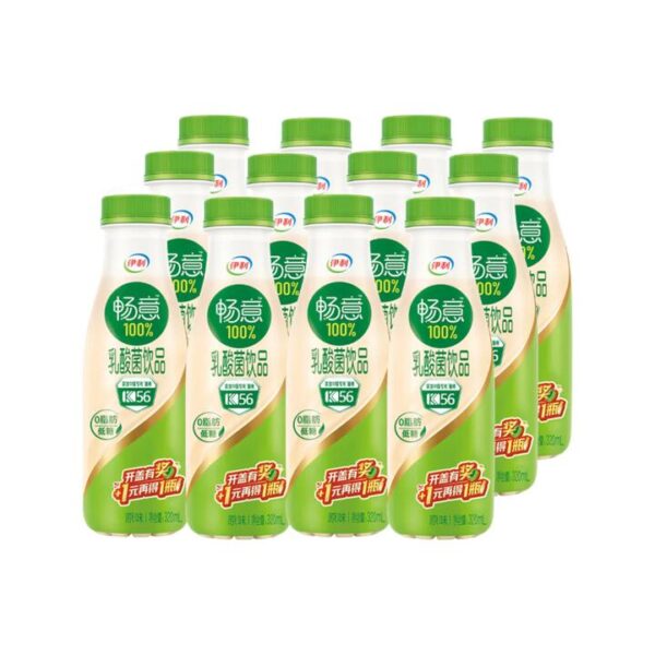 Yili Changyi 100% Low-Sugar Probiotic Drink (Original) – 320 ml x 12 Bottles