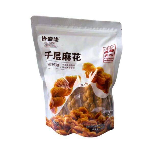 Xie Sheng Long Layered Mahua Twists - Original 180g - Chinese Fried Dough Pastry Snack