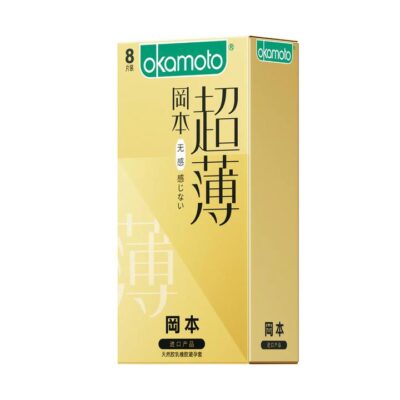 Okamoto Ultra Thin Condoms 8 Pack – Barely There Feel, Natural Latex