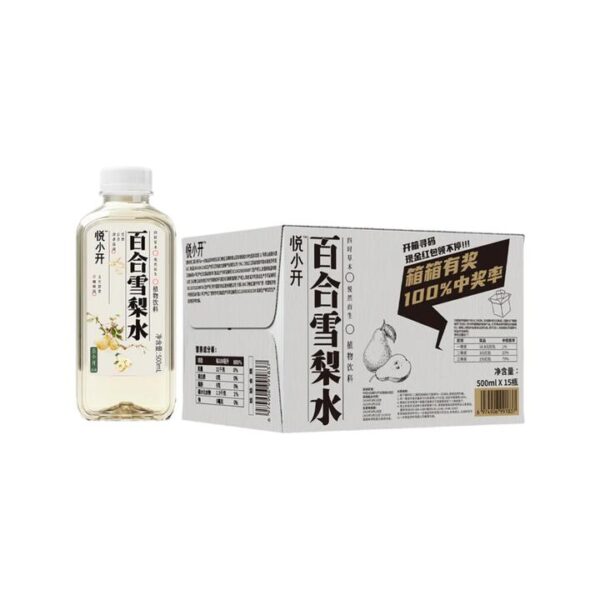 Yue Xiaokai Lily & Snow Pear Drink 500ml x 15 - Herbal Pear Water