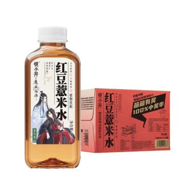 Yue Xiaokai Red Bean & Job's Tears Drink 500ml x 15 - Adzuki Bean & Coix Seed Beverage