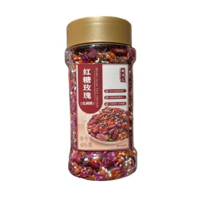 Zhou Gongfu Brown Sugar Rose Porridge Mix 670g - Multi-Grain Congee Mix with Rose Petals – Limited Import