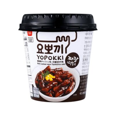Yopokki Black Bean Sauce Tteokbokki Cup (Jjajang) 120g - Korean Instant Rice Cake